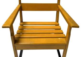 Two Art Deco Modernist Lacquered Beech Armchairs and Table, 1930s